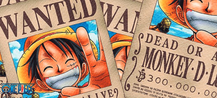 Plantilla para tazas: Luffy, buscado - Animes y Dibujos Animados