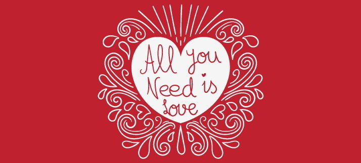 Plantilla para tazas: All you need is love - Amor