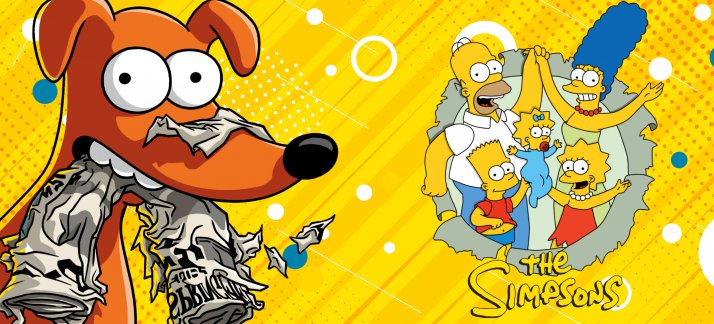 Plantilla para tazas: Simpsons, asistente de Santa Claus - Animes y Dibujos Animados