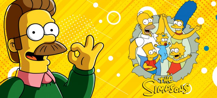 Plantilla para tazas: Simpsons, Ned Flandes - Animes y Dibujos Animados