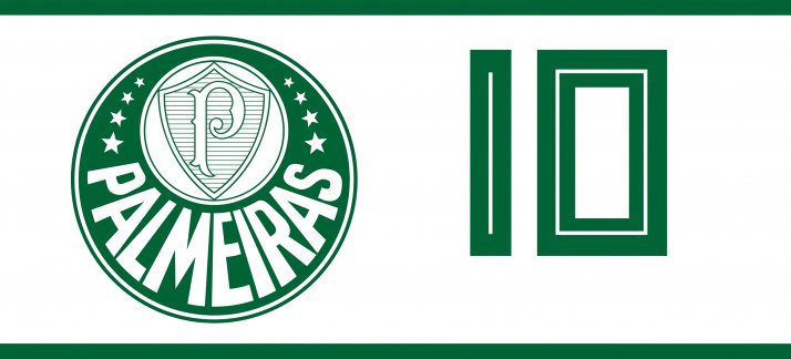 Plantilla para tazas: Palmeiras, fútbol, ​​camisa 10 b - Deportes