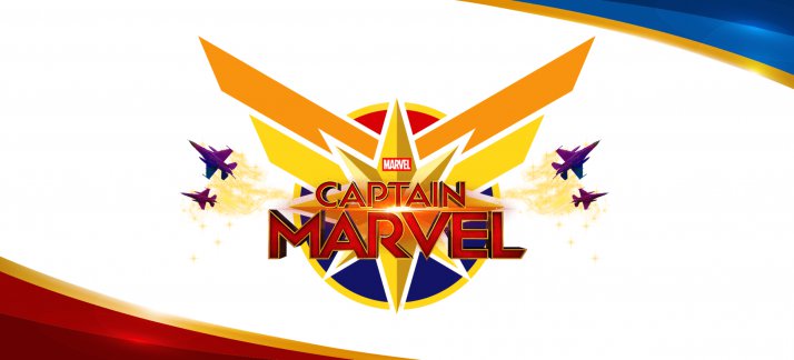 Plantilla para tazas: Capitán Marvel, emblema - Peliculas y Series