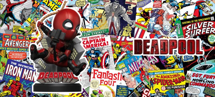 Plantilla para tazas: Deadpool miniatura, superhéroe - Peliculas y Series