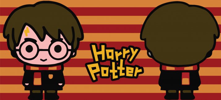 Plantilla para tazas: Harry Potter, mini, delantero y trasero - Peliculas y Series