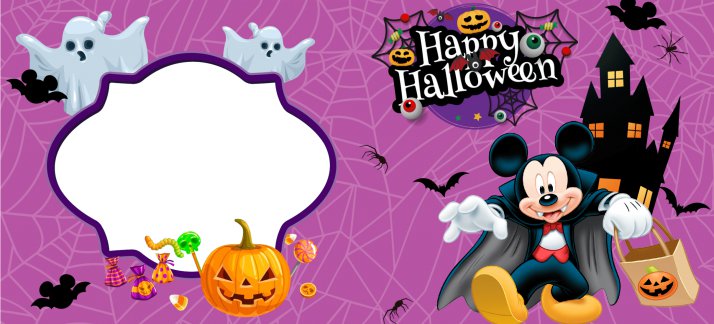 Plantilla para tazas: Halloween, Mickey - Animes y Dibujos Animados