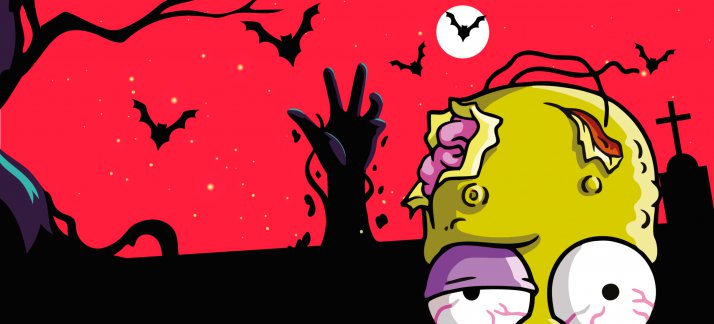 Plantilla para tazas: Halloween, Simpsons, Homer - Animes y Dibujos Animados