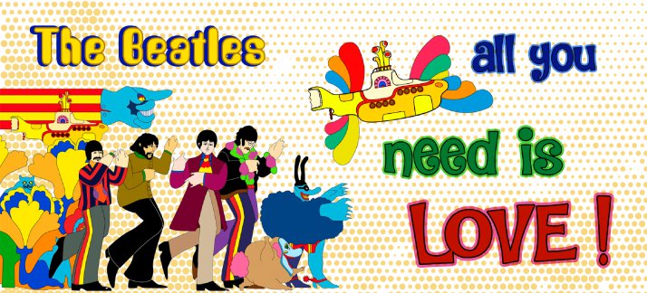 Plantilla para tazas: The Beatles, amor - Música