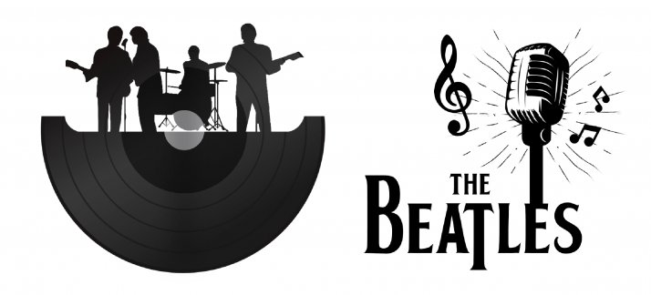 Plantilla para tazas: The Beatles, micrófono - Música