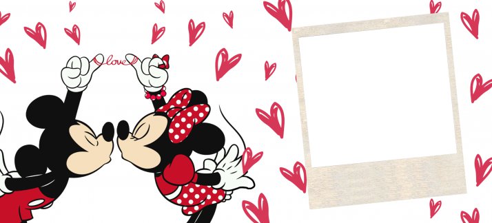 Plantilla para tazas: Amor - Mickey y Minnie - Enamorados