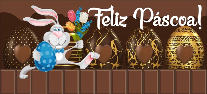 Plantilla para tazas: Felices Pascuas - Conejo, bombones - Pascua
