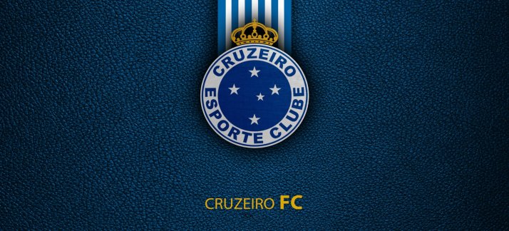 Plantilla para tazas: Cruzeiro FC - escudo en fondo azul - Deportes