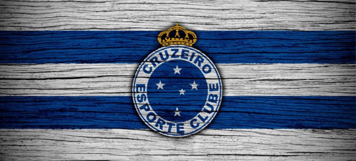 Plantilla para tazas: Cruzeiro FC - bandera a rayas - Deportes