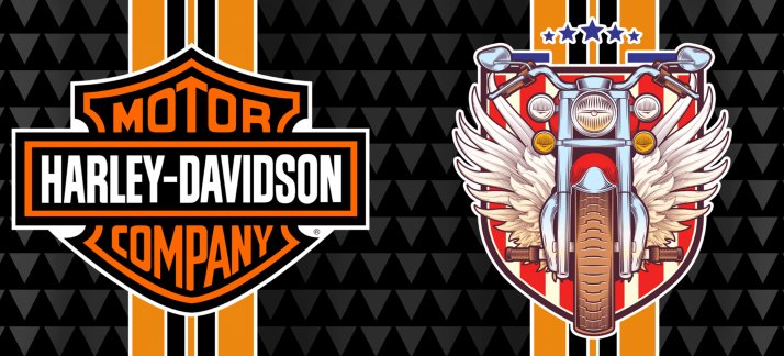 Plantilla para tazas: Moto, compañía Harley-Davidson - Deportes