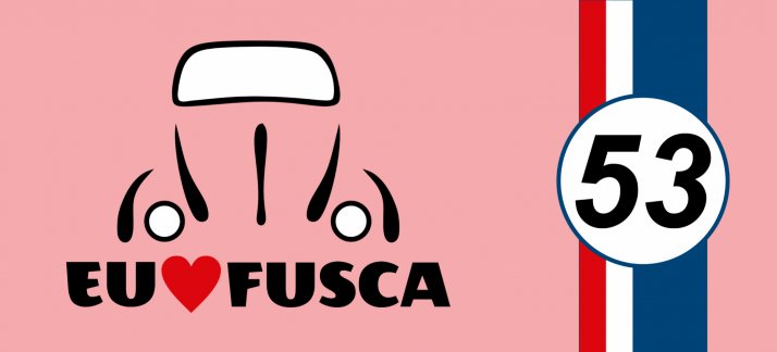 Plantilla para tazas: Amo Fusca (M - rosa) - Cómicas