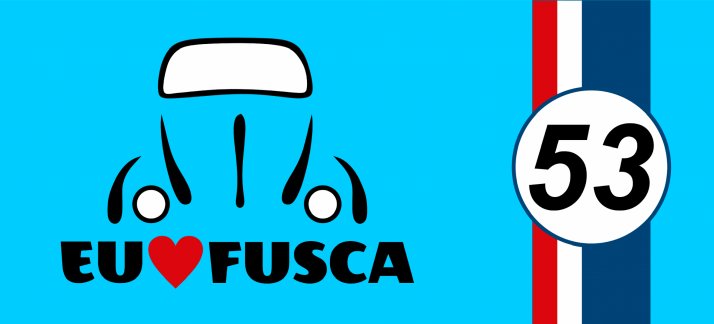 Plantilla para tazas: Amo Fusca (H - azul) - Cómicas