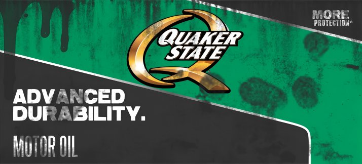 Plantilla para tazas: Lata de aceite, Quaker State - aceite para motor - Cómicas