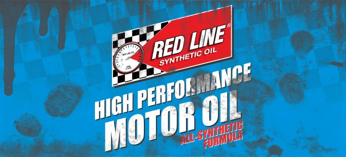Plantilla para tazas: Lata de aceite, Red Line - aceite para motor de alto rendimiento - Cómicas
