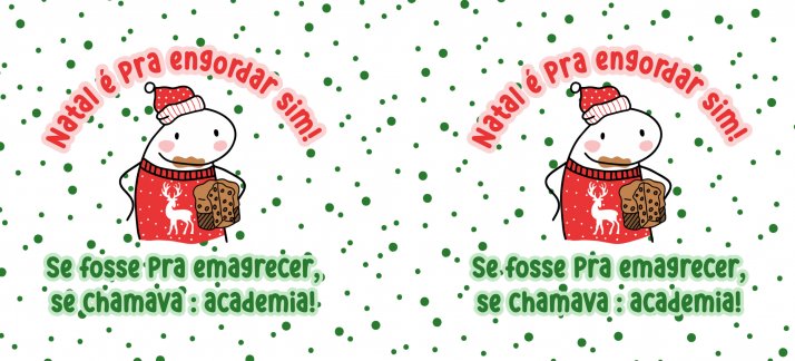 Plantilla para tazas: Navidad, Flork - ¡La Navidad es para engordar, sí! - Navidad