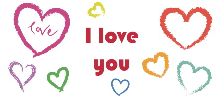 Plantilla para tazas: I love you - Amor