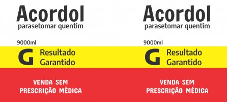 Acordol - Estampa simulando frasco de medicina - parasetomar calientito